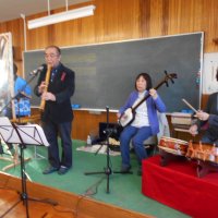 ４年生音楽「民謡教室」（１２月２２日）