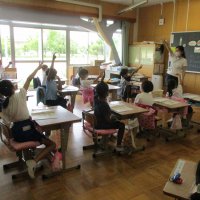 ようこそ！文小学校へ、体験入学のお友達（１年）