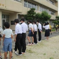 小中連携あいさつ運動最終日