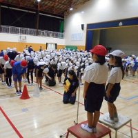 運動会の全体練習