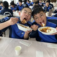 １年　スキー学習　最後の食事