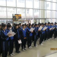 ３年生卒業式合唱練習
